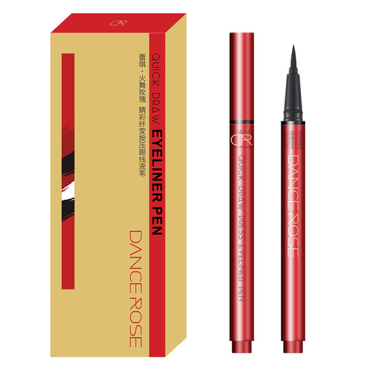 Черная жидкая подводка для глаз Reki Fire Dance Rose, черная жидкая подводка для глаз в один ход