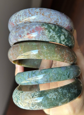 七日拂晓 紫色水草 紫气东来 特大号 内径64-65-66 妈妈款镯子女