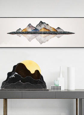 新中式风样板间造景茶几软装饰品