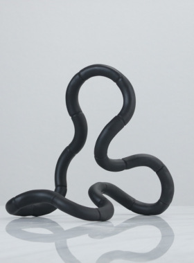 中古复刻环抽象曲线造型设计款装饰艺术摆件 样板房书房软装饰品