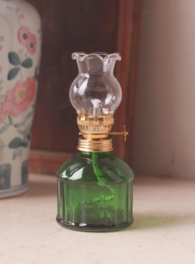 复古怀旧风玻璃郁金香民宿煤油灯