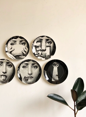 意大利人脸挂盘坐盘陶瓷欧式壁饰盘客厅样板房墙面装饰艺术摆件
