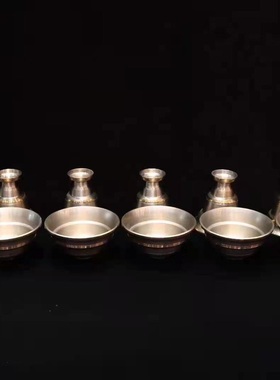 智悲佛缘 纯铜分体供水杯10厘米 七支供 七供杯 净水杯包邮