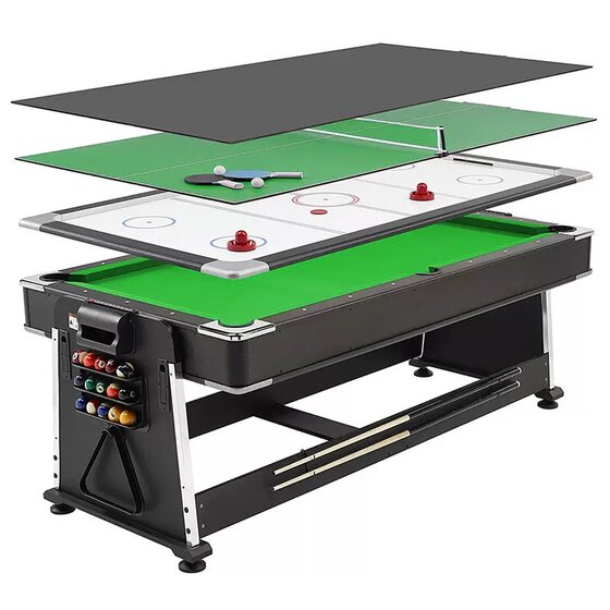 4-in-1 multifunctional flipping pool table table tennis table