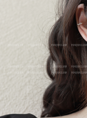 YOUJUclub浪漫唯美玫红色玫瑰花朵耳钉