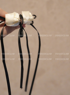 YOUJUclub缎面玫瑰花~氛围感耳饰