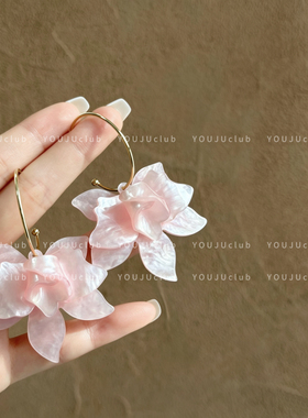 YOUJUclub超仙粉色晕染樱花温柔