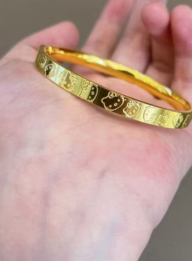 金包银HelloKitty猫手镯百搭