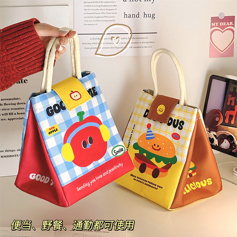 可爱保温饭盒袋上班族通勤便当包大容量学生带饭零食手提袋饭盒包,淘宝优惠券,粉丝福利购,淘宝优惠卷