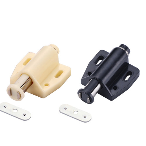 柜门反弹器衣柜储物柜暗藏式隐形门免拉手按压式弹力开关门碰强磁 - 图0