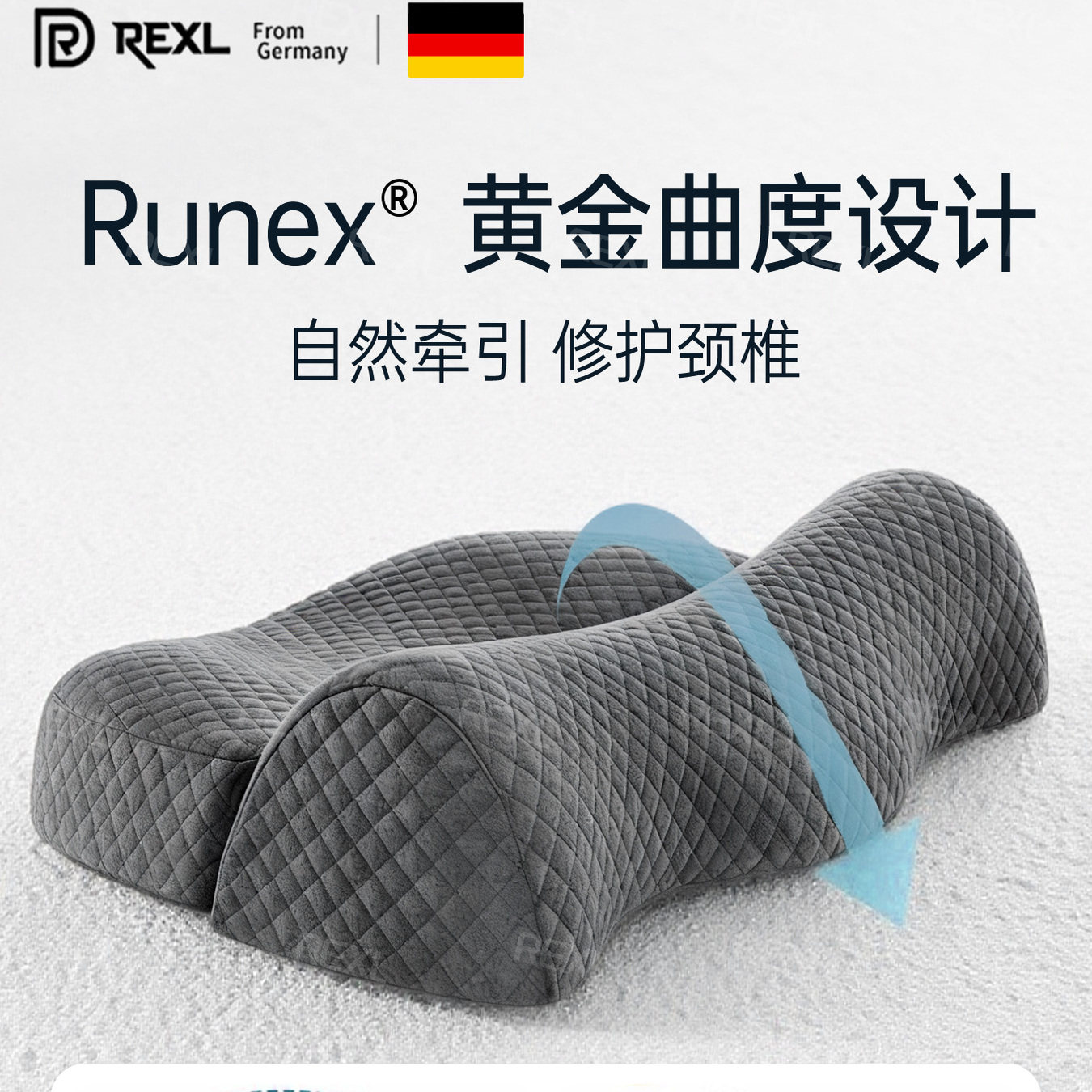 bikron颈椎枕头生理曲度变直矫正器修复专用富贵包牵引反弓护颈,淘宝优惠券,粉丝福利购,淘宝优惠卷