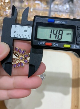保色包金镶锆石蝴蝶大孔隔珠手工diy水晶手链项链串珠饰品DIY配件