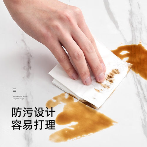 大理石纹墙纸自粘厨房防油贴纸灶台台面防水贴膜瓷砖壁纸橱柜翻新 - 图2