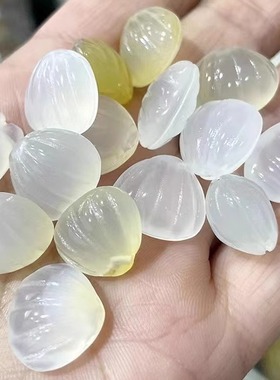 高冰掌上明珠玉髓贝壳玛瑙diy吊坠爆款古风时尚高级