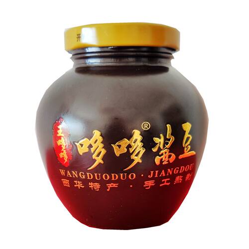 河南西华特产哆哆酱豆子微辣口味手工自制熟酱黄豆酱开盖即食 - 图3