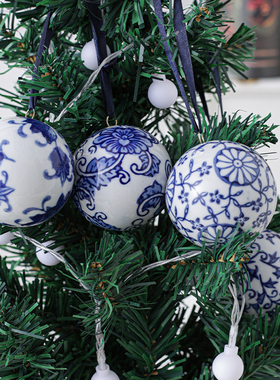 雅之器青花瓷装饰品挂饰橱窗吊球