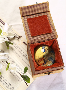 中国风古建风景人造水晶桌面摆件