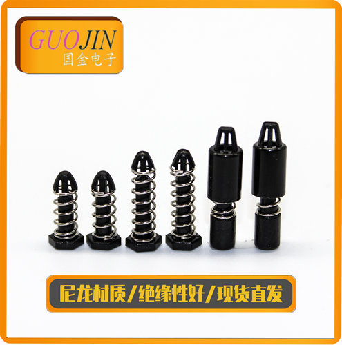 PC板弹簧铆钉 塑料圆头胶钉 尼龙六角胶钉圆头带帽胶钉 风扇铆钉 - 图0