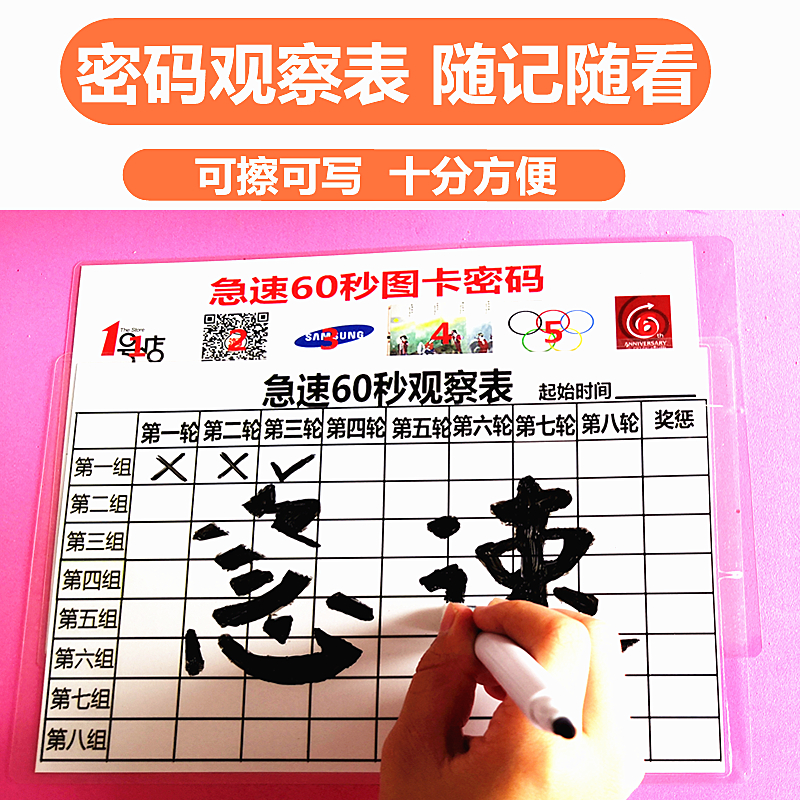 极速六十秒急速60s游戏道具 30张卡片拓展团建室内活动看图猜数字 - 图1