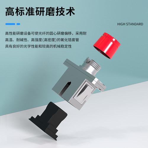 电信级光纤接头对接器SC-FC光纤耦合器金属款光钎快速连接器sc-fc光纤法兰头光纤适配器尾纤转换转接头延长器 - 图3