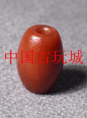 爆款南红玛瑙路路通吊坠砖红色玉髓转运珠挂件配饰包浆男女款收藏