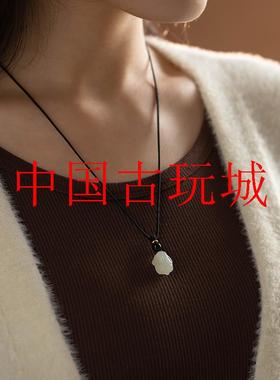 和田玉生肖兔子吊坠本命年红绳项链玉坠女男玉兔挂坠兔年挂件首饰