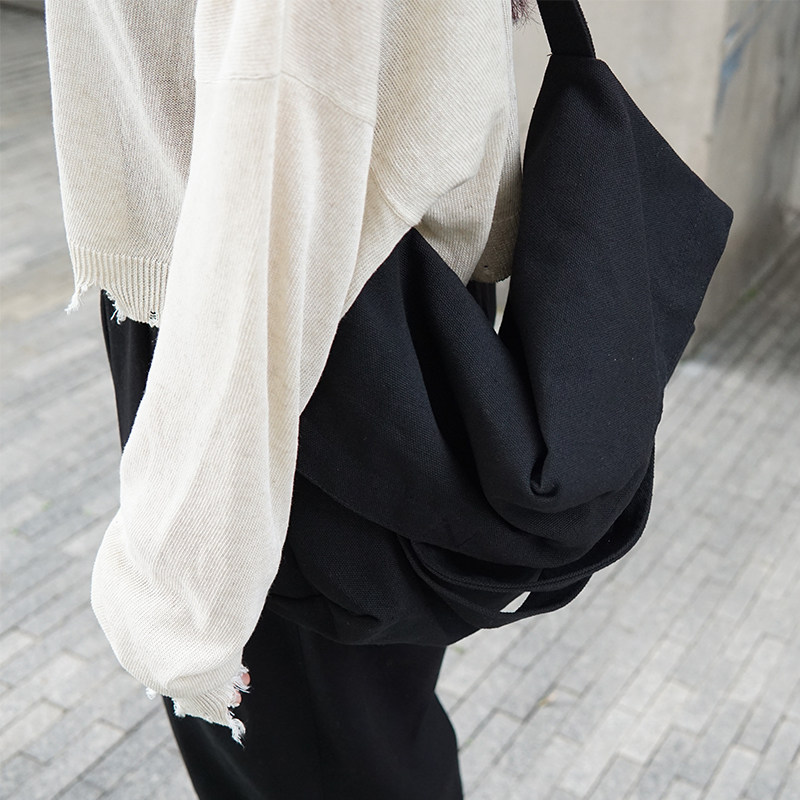 IKMNISM工作室涤棉加厚帆布大容量单肩手提帆布包托特包斜挎骑行,淘宝优惠券,粉丝福利购,淘宝优惠卷