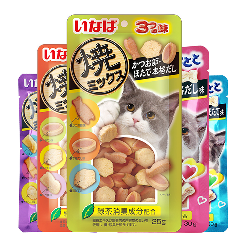 伊纳宝烤鱼多多猫零食八包装成幼猫软饼干磨牙洁齿挑嘴猫小零食-图3