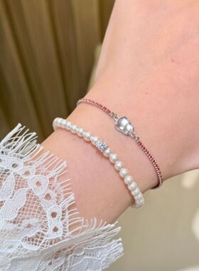 深圳旭佳旭家s925纯银天然水沫玉葫芦红绳编织手链女简约高级国风