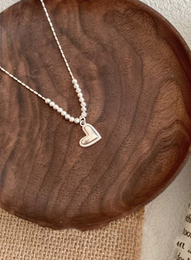 深圳旭佳S990纯银爱心转运珠项链女轻奢小众毛衣链2024新款爆款