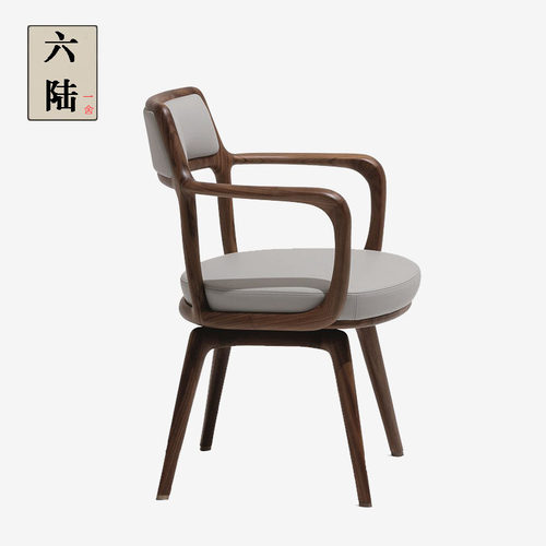 北欧黑胡桃木实木餐椅餐厅椅子设计师意式极简giorgetti别墅家具 - 图1