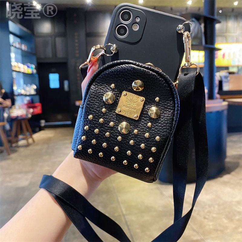 小香风卡包适用红米note12r手机壳k70/k60零钱包k50/k40pro斜挎背带note11pro带挂绳note10/9pro/7/8全包镜头 - 图1