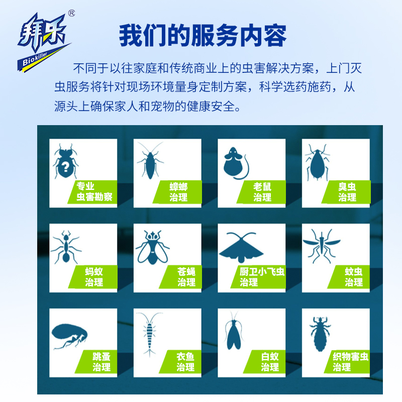 【本链接只是付定金 尾款根据实际面积需当面付给师傅】 上门除虫