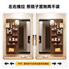 Solid wood hole board storage rack dressing mirror hidden full-length mirror entry entrance mirror can be closed sliding fitting mirror