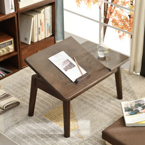 家逸全实木飘窗桌家用笔记本电脑桌榻榻米阳台小茶几智能矮桌炕桌