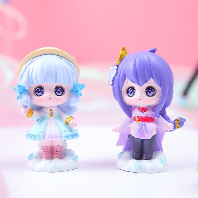 原神战场英姿盲盒可爱可莉温迪胡桃游戏手办桌面摆件女孩生日礼物