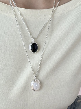 通体s925纯银项链百搭素链裸链韩国订单款毛衣链万能链新款潮轻奢