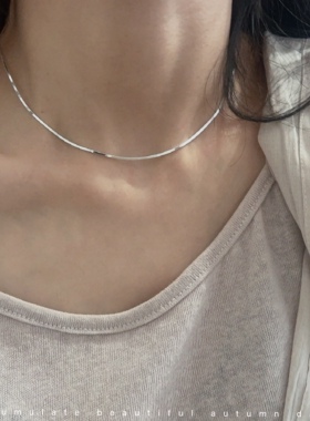 s925纯银项链精致蛇骨链