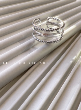 s925纯银戒指多层指环