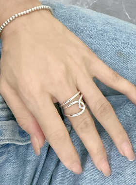 不规则食指戒韩国S925纯银轻奢