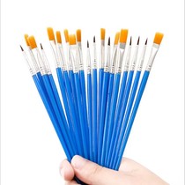 Flat Head Pen Hook Line Pen Painting Swing Stall Blue Plastic Pen Plaster Dolls Special Paintbrush Enamel Dolls Water Chalk