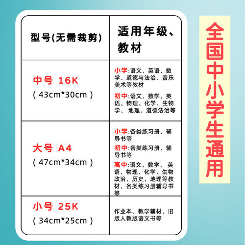 创易包书皮纸自粘透明菱形书套书壳书膜保护套包书纸小学生套装 - 图1