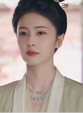莫离叶离白鹿同款镁松珍珠项链2026年新款叠戴颈链女