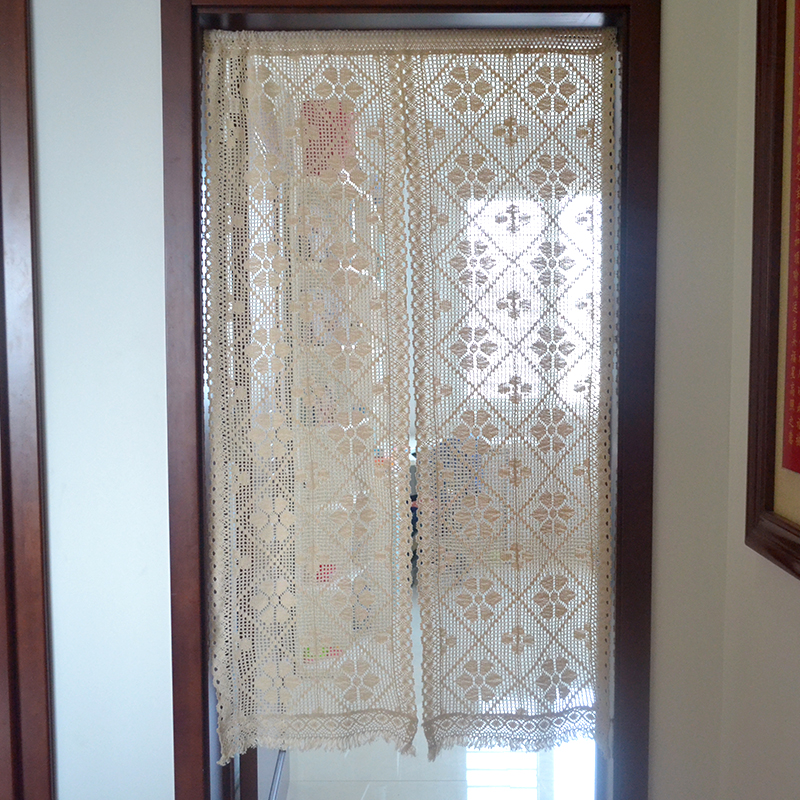 全棉钩织门帘布艺门帘玄关风水帘挂帘厨房帘60宽80包邮90家用定制,淘宝优惠券,粉丝福利购,淘宝优惠卷