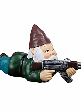 装饰礼物公仔万圣节圣诞新品陆军花园小矮人雕像树脂工艺品家居