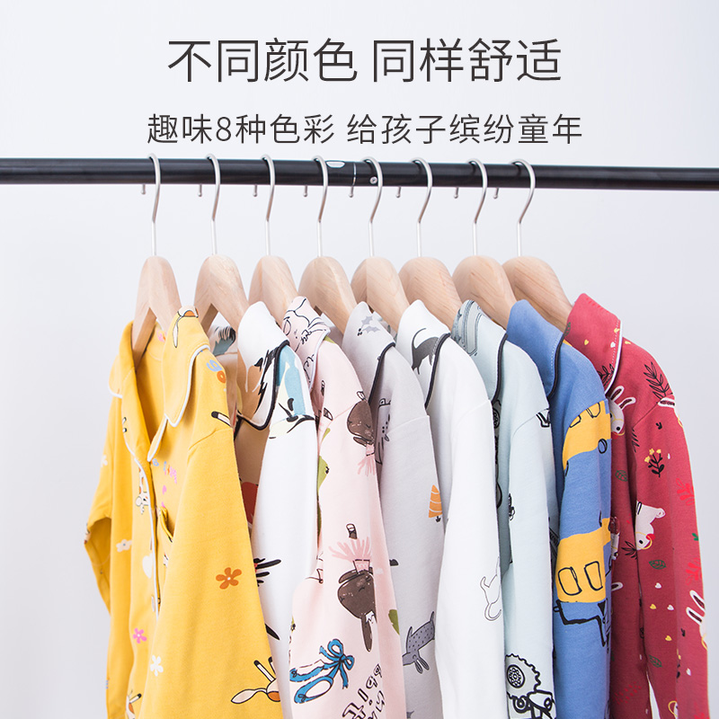 南极人童装旗舰店儿童睡衣套装男童女童宝宝薄款长袖纯棉春秋季男孩中大家居服秋冬0