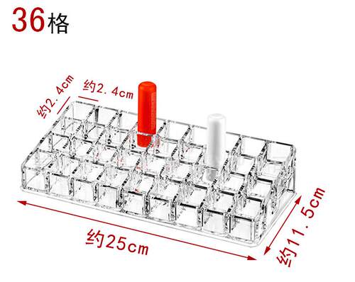 透明亚克力化妆品展示架桌面收纳盒睫毛膏收纳架指甲油架口红架-图3