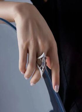 Gothic Unisex Cyber Punk Ring for Women Man Copper Metal Jew