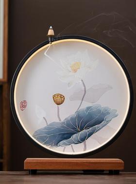 家用佛龛背景LED灯红木底座发光