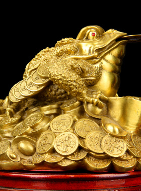 铜金蟾办公室开业摆件